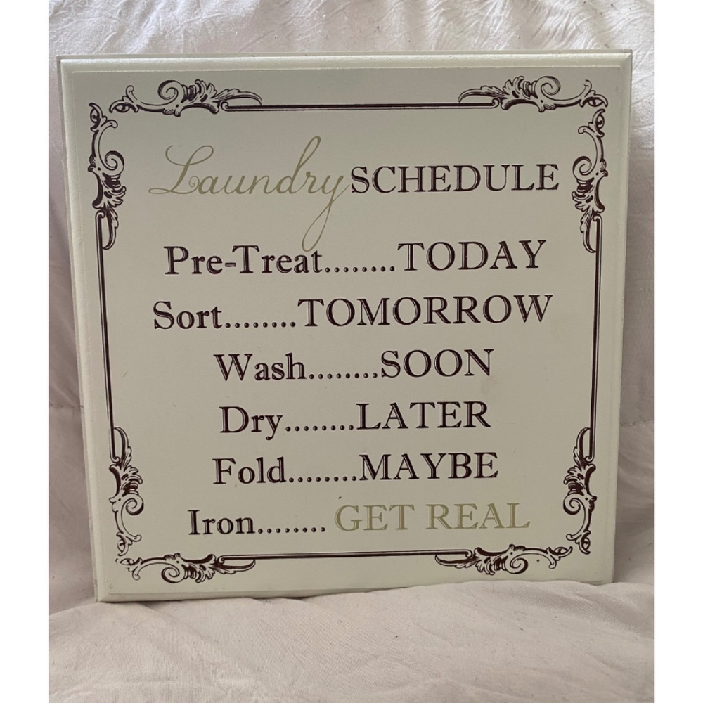 NWOT Laundry Sign - Funny - Single Nail Hang